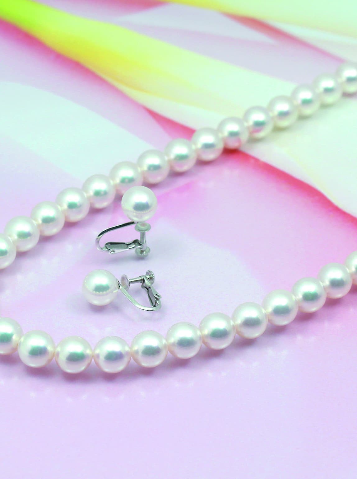 オーロラ花珠ネックレス